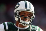 EAST RUTHERFORD, NJ - NOVEMBER 09: Laveranues Coles #87 of the New York Jets on the sideline against the St. Louis Rams at Giants Stadium on November 9, 2008 in East Rutherford, New Jersey. (Photo by Nick Laham/Getty Images) 