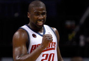 CHARLOTTE, NC - MARCH 16:  Raymond Felton #20 of the Charlotte Bobcats reacts during a game against the Toronto Raptors at Time Warner Cable Arena on March 16, 2009 in Charlotte, North Carolina.  NOTE TO USER: User expressly acknowledges and agrees that, by downloading and/or using this Photograph, user is consenting to the terms and conditions of the Getty Images License Agreement.  (Photo by Streeter Lecka/Getty Images)