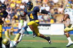 BERKELEY, CA - OCTOBER 25: Runningback Jahvid Best #4 of the Cal Golden Bears carries the ball  during the game against the UCLA Bruins at Memorial Stadium on October 25, 2008 in Berkeley, California. (Photo by Jeff Gross/Getty Images)