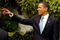 WASHINGTON - MAY 11:  U.S. President Barack Obama waves goodbye to guests after welcoming members of the University of North Carolina men's basketball team to the White House May 11, 2009 in Washington, DC. The North Carolina Tar Heels are the 2009 National Collegiate Athletic Association (NCAA) Division I national champions. A basketball fan, Obama picked the Tar Heels to win in his March Madness bracket.  (Photo by Chip Somodevilla/Getty Images)