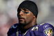 BALTIMORE - SEPTEMBER 16: Linebacker Ray Lewis #52 of the Baltimore Ravens watches the action from the sidelines during the 1st half of the game against the New York Jets on September 16, 2007 at M&T Bank Stadium in Baltimore, Maryland. (Photo by Jamie Squire/Getty Images)