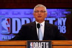 NEW YORK - JUNE 26: NBA Commissioner David Stern speaks during the 2008 NBA Draft at the Wamu Theatre at Madison Square Garden June 26, 2008 in New York City. NOTE TO USER: User expressly acknowledges and agrees that, by downloading and or using this photograph, User is consenting to the terms and conditions of the Getty Images License Agreement.  (Photo by Nick Laham/Getty Images)