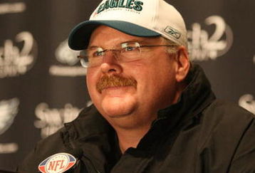 PHILADELPHIA - MAY 1: Head coach Andy Reid of the Philadelphia Eagles speaks at a press conference during minicamp at the NovaCare Complex on May 1, 2009 in Philadelphia, Pennsylvania. (Photo by Hunter Martin/Getty Images)