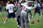 ENGLEWOOD, CO - MAY 03:  Head coach Josh McDaniels of the Denver Broncos chats with running back LaMont Jordan #32 during minicamp at the Broncos training facility on May 3, 2009 in Englewood, Colorado.  (Photo by Doug Pensinger/Getty Images)