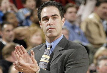 SEATTLE - APRIL 1:  Head coach Kevin Pritchard of the Portland Trail Blazers claps during the game against the Seattle Sonics at Key Arena on April 1, 2005 in Seattle, Washington.  The Sonics won 89-87.  NOTE TO USER: User expressly acknowledges and agrees that, by downloading and/or using this Photograph, user is consenting to the terms and conditions of the Getty Images License Agreement.  (Photo by Otto Greule Jr/Getty Images)
