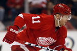 DETROIT, MI - MARCH 7:  Daniel Cleary #11 of the Detroit Red Wings skates in a game against the Columbus Blue Jackets on March 7, 2009 at Joe Louis Arena in Detroit, Michigan. The Blue Jackets defeated the Red Wings 8-2 on the strength of a hat trick by Rick Nash. (Photo by Claus Andersen/Getty Images)  