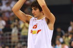 BEIJING - AUGUST 24:  Ricky Rubio #6 of Spain reacts after the United States won 118-107 in the gold medal game during Day 16 of the Beijing 2008 Olympic Games at the Beijing Olympic Basketball Gymnasium on August 24, 2008 in Beijing, China.  (Photo by Phil Walter/Getty Images)