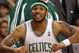 BOSTON - MAY 12: Eddie House #50 of the Boston Celtics encourages his teamamtes from the bench in the fourth quarter against the Orlando Magic in Game Five of the Eastern Conference Semifinals during the 2009 NBA Playoffs at TD Banknorth Garden on May 12, 2009 in Boston, Massachusetts. The Celtics defeated the Magic 92-88. NOTE TO USER: User expressly acknowledges and agrees that, by downloading and or using this photograph, User is consenting to the terms and conditions of the Getty Images License Agreement. (Photo by Elsa/Getty Images)