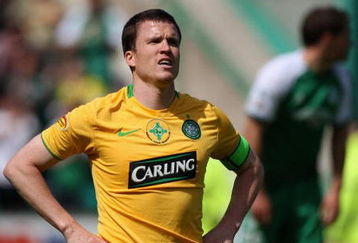 EDINBURGH, SCOTLAND - MAY 17: Gary Caldwell, captain of Celtic, reacts at the end of the Scottish Premier League match between Hibernian and Celtic at Easter Road on May 17, 2009 in Edinburgh, Scotland.  (Photo by Jeff J Mitchell/Getty Images)