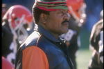 23 Oct 1994:  Jim Brown looks on during a game between the Cleveland Browns and the Cincinnati Bengals at Cleveland Stadium in Cleveland, Ohio. Mandatory Credit: Rick Stewart  /Allsport