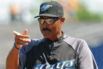 CLEARWATER, FL - FEBRUARY 26:  Manager Cito Gaston of the Toronto Blue Jays points during pre-game ceremonies before play against the Philadelphia Phillies February 26, 2009 at Bright House Field in Clearwater, Florida.  (Photo by Al Messerschmidt/Getty Images)