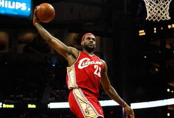 ATLANTA - MAY 11:  LeBron James #23 of the Cleveland Cavaliers goes up for a dunk against the Atlanta Hawks during Game Four of the Eastern Conference Semifinals during the 2009 NBA Playoffs at Philips Arena on May 11, 2009 in Atlanta, Georgia.  NOTE TO USER: User expressly acknowledges and agrees that, by downloading and/or using this Photograph, user is consenting to the terms and conditions of the Getty Images License Agreement.  (Photo by Andy Lyons/Getty Images)