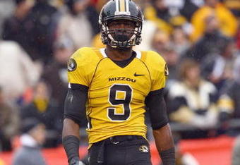 KANSAS CITY, MO - NOVEMBER 29:  Jeremy Maclin #9 of the Missouri Tigers walks on the field during the game against the Kansas Jayhawks on November 29, 2008 at Arrowhead Stadium in Kansas City, Missouri. (Photo by Jamie Squire/Getty Images)