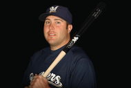 MARYVALE, AZ - FEBRUARY 19: Brad Nelson of the Milwaukee Brewers poses during photo day at the Brewers spring training complex on February 19, 2009 in Maryvale, Arizona. (Photo by Ronald Martinez/Getty Images)