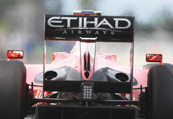 BARCELONA, SPAIN - MAY 09:  Kimi Raikkonen of Finland and Ferrari exits the pitlane during the final practice session prior to qualifying for the Spanish Formula One Grand Prix at the Circuit de Catalunya on May 9, 2009 in Barcelona, Spain.  (Photo by Paul Gilham/Getty Images)