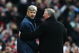 MANCHESTER, UNITED KINGDOM - APRIL 13:  Sir Alex Ferguson, manager of Manchester United consoles Arsene Wenger, manager of Arsenal after the Barclays Premier League match between Manchester United and Arsenal at Old Trafford on April 13, 2008 in Manchester, England.  (Photo by Clive Brunskill/Getty Images)