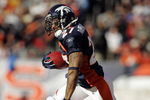 DENVER - DECEMBER 31:  Maurice Hicks #43 of the San Francisco 49ers flips over Darrent Williams #27 of the Denver Broncos after a 16-yard return in the first quarter at Invesco Field at Mile High December 31, 2006 in Denver, Colorado.  (Photo by Brian Bahr/Getty Images)