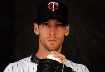 FORT MYERS, FL - FEBRUARY 23: Craig Breslow #49 of the Minnesota Twins poses during photo day at the Twins spring training complex on February 23, 2008 in Fort Myers, Florida. (Photo by Rob Tringali/Getty Images)