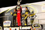 CONCORD, NC - MAY 16:  Tony Stewart, driver of the #14 Office Depot Chevrolet, celebrates in victory lane after winning the NASCAR Sprint All-Star Race on May 16, 2009 at Lowe's Motor Speedway in Concord, North Carolina.  (Photo by Geoff Burke/Getty Images for NASCAR)