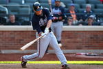 NEW YORK - MAY 13:  Jeff Francoeur #7 of the Atlanta Braves bats against the New York Mets on May 13, 2009 at Citi Field in the Flushing neighborhood of the Queens borough of New York City. The Braves defeated the Mets 8-7 in twelve innings.  (Photo by Jim McIsaac/Getty Images)
