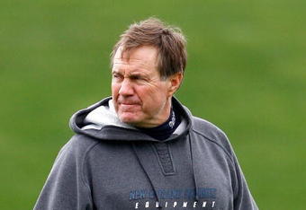 FOXBOROUGH - MAY 2: Coach Bill Bellichick watches during the New England Patriots Minicamp at Gillette Stadium May 2, 2009 in Foxborough, Massachusetts. (Photo by Jim Rogash/Getty Images)