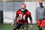 KANSAS CITY, MO - MAY 9:  First round draft choice Tyson Jackson #94 of the Kansas City Chiefs goes through a drill during rookie minicamp at the Chiefs practice facility on May 9, 2009 in Kansas City, Missouri. (Photo by G. Newman Lowrance/Getty Images)