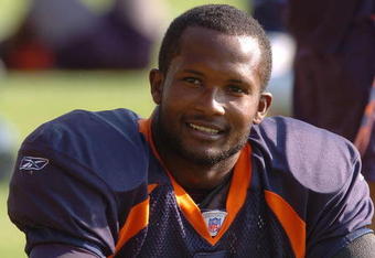 ENGLEWOOD, CO - JULY 31:  Cornerback Champ Bailey #24 of the Denver Broncos runs drills during training camp July 31, 2007 at the Paul D. Bowlen Memorial Broncos Center in Englewood, Colorado.  (Photo by Steve Dykes/Getty Images)