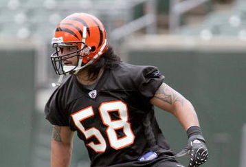 CINCINNATI, OH - MAY 1:  Cincinnati Bengals second round draft pick Ray Maualuga #58 runs a drill during rookie minicamp at Paul Brown Stadium on May 1, 2009 in Cincinnati, Ohio.  (Photo by Mark Lyons/Getty Images)