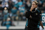 JACKSONVILLE, FL - NOVEMBER 16: Head coach Jack Del Rio of the Jacksonville Jaguars watches his team take on the Tennessee Titans at Jacksonville Municipal Stadium on November 16, 2008 in Jacksonville, Florida.  (Photo by Doug Benc/Getty Images)