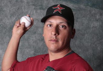 KISSIMMEE, FL - FEBRUARY 21:  Pitcher Russ Ortiz of the Houston Astros poses during photo day at Astros spring training complex on February 21, 2009 in Kissimmee, Florida.  (Photo by Marc Serota/Getty Images  (Photo by Marc Serota/Getty Images)