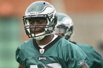 PHILADELPHIA - MAY 1: Wide receiver Jeremy Maclin #18 of the Philadelphia Eagles runs during minicamp practice at the NovaCare Complex on May 1, 2009 in Philadelphia, Pennsylvania. (Photo by Hunter Martin/Getty Images)