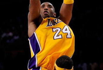 LOS ANGELES, CA - MAY 21:  Kobe Bryant #24 of the Los Angeles Lakers shoots over Carmelo Anthony #15 of the Denver Nuggets in the second half of Game Two of the Western Conference Finals during the 2009 NBA Playoffs at Staples Center on May 21, 2009 in Los Angeles, California. NOTE TO USER: User expressly acknowledges and agrees that, by downloading and or using this photograph, User is consenting to the terms and conditions of the Getty Images License Agreement.  (Photo by Kevork Djansezian/Getty Images)