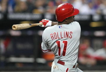 NEW YORK - MAY 06:  Jimmy Rollins #11 of the Philadelphia Phillies at bat against the New York Mets at Citi Field on May 6, 2009 in the Flushing neighborhood of the Queens borough of New York City.  (Photo by Nick Laham/Getty Images)
