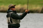 CHRISTCHURCH, NEW ZEALAND - FEBRUARY 24: An angler fishes for trout in the lake during Day 3 of the New Zealand PGA Championship at Clearwater February 24, 2007 in Christchurch, New Zealand.  (Photo by Phil Walter/Getty Images)