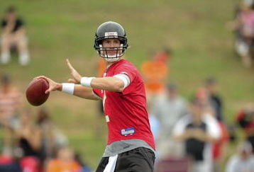 FLOWERY BRANCH, GA - MAY 9: Quarterback Matt Ryan #2 of the Atlanta Falcons attempts a pass during minicamp at the Falcons Complex on May 9, 2009 in Flowery Branch, Georgia. (Paul Abell/Getty Images)