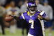 MINNEAPOLIS - DECEMBER 21:  Tarvaris Jackson #7 of the Minnesota Vikings passes the ball during an NFL game against the Atlanta Falcons at the Hubert H. Humphrey Metrodome, on December 21, 2008 in Minneapolis, Minnesota.  (Photo by Tom Dahlin/Getty Images)