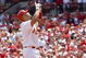 ST. LOUIS, MO - APRIL 23: Albert Pujols #5 of the St. Louis Cardinals celebrates his first home run of the game against the New York Mets on April 23, 2009 at Busch Stadium in St. Louis, Missouri. The Cardinals beat the Mets 12-8. (Photo by Dilip Vishwanat/Getty Images)