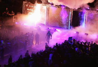 SYDNEY, AUSTRALIA - JUNE 15. The Undertaker enters the arena during WWE Smackdown at Acer Arena on June 15, 2008 in Sydney, Australia.  (Photo by Gaye Gerard/Getty Images)