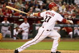 PHOENIX - APRIL 22:  Mark Reynolds #27 of the Arizona Diamondbacks bats against the Colorado Rockies during the game at Chase Field on April 22, 2009 in Phoenix, Arizona. The Diamondbacks defeated the Rockies 2-0.  (Photo by Christian Petersen/Getty Images)