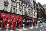 NEW YORK - MAY 18:  Dario Franchitti (L) driver of the #10 Target Chip Ganassi Racing Dallara Honda, Ryan Briscoe (C) driver of the #6 Team Penske Dallara Honda and Helio Castroneves, (R) driver of the #3 Team Penske Dallara Honda stand in the front row as all 33 IndyCar drivers lineup and pose for photos in the traditional Indianapolis 500 line up in Herald Square on May 18, 2009 in New York City. The drivers came to New York to promote the Indianapolis 500 which is the  fourth race on the 2009 IndyCar Series schedule.  (Photo by Chris McGrath/Getty Images)