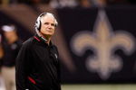 NEW ORLEANS - DECEMBER 07:  Head coach Mike Smith of the Atlanta Falcons looks on against the New Orleans Saints on December 7, 2008 at the Superdome in New Orleans, Louisiana.   The Saints defeated the Falcons 29-25.  (Photo by Chris Graythen/Getty Images)