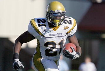 CHAPEL HILL, NC - NOVEMBER 08:  Jonathan Dwyer #21 of the Georgia Tech Yellow Jackets carries the ball during the game against the North Carolina Tar Heels at Kenan Stadium on November 8, 2008 in Chapel Hill, North Carolina.  (Photo by Kevin C. Cox/Getty Images)