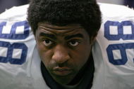 IRVING, TX - DECEMBER 11: Greg Ellis #98 of the Dallas Cowboys stands on the sideline during the game with the Kansas City Chiefs on December 11, 2005 at Texas Stadium in Irving, Texas. The Cowboys won 31-28. (Photo by Ronald Martinez/Getty Images)