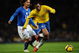 LONDON - FEBRUARY 10:  Andrea Pirlo of Italy challenges Robinho of Brazil during the International Friendly match between Brazil and Italy at the Emirates Stadium on February 10, 2009 in London, England.  (Photo by Shaun Botterill/Getty Images)