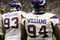 DETROIT - DECEMBER 07:  (L-R) Kevin Williams #93 and Pat Williams #94 of the Minnesota Vikings watch from the sidelines during the NFL game against the Detroit Lions at Ford Field on December 7, 2008 in Detroit, Michigan.  The Vikings defeated the Lions 20-16. (Photo by Christian Petersen/Getty Images)