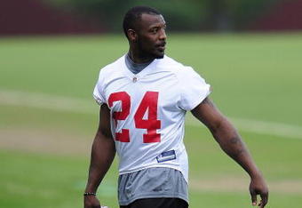 FLOWERY BRANCH, GA - MAY 9: Safety William Moore #24 of the Atlanta Falcons during minicamp at the Falcons Complex on May 9, 2009 in Flowery Branch, Georgia. (Paul Abell/Getty Images)