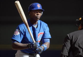 MILWAUKEE - APRIL 10:  Alfonso Soriano #12 of the Chicago Cubs at bat against the Milwaukee Brewers during the Opening Day game on April 10, 2009 at Miller Park in Milwaukee, Wisconsin. (Photo by: Jonathan Daniel/Getty Images)