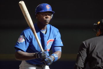 MILWAUKEE - APRIL 10:  Alfonso Soriano #12 of the Chicago Cubs at bat against the Milwaukee Brewers during the Opening Day game on April 10, 2009 at Miller Park in Milwaukee, Wisconsin. (Photo by: Jonathan Daniel/Getty Images)