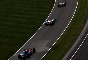 INDIANAPOLIS - MAY 22:  A general view of cars exiting pit lane during Miller Lite Carb Day practice for the IRL IndyCar Series 93rd running of the Indianapolis 500 on May 22, 2009 at the Indianapolis Motor Speedway in Indianapolis, Indiana.  (Photo by Donald Miralle/Getty Images)
