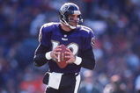 3 Nov 1996:  Quarterback Vinny Testaverde of the Baltimore Ravens drop back to pass during the Ravens 24-21 loss to the Cincinnati Bengals at Memorial Stadium in Baltimore, Maryland. Mandatory Credit: Doug Pensinger/ALLSPORT